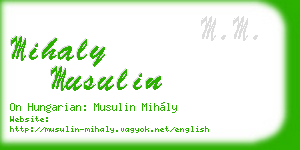 mihaly musulin business card