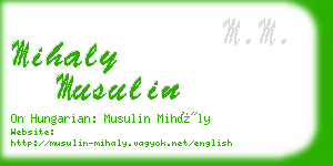 mihaly musulin business card